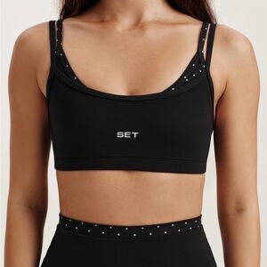 Set Active Dalmatian Sports Bra Size S NWT